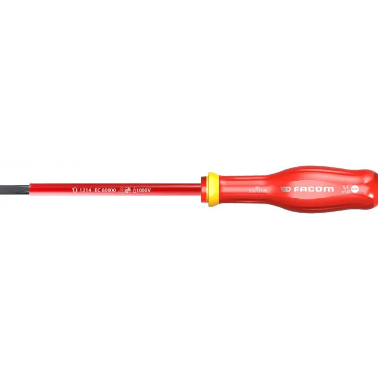 Tournevis Protwist plat 6.5x200 isolé 1000V - FACOM FRANCE | AT6.5X200VE