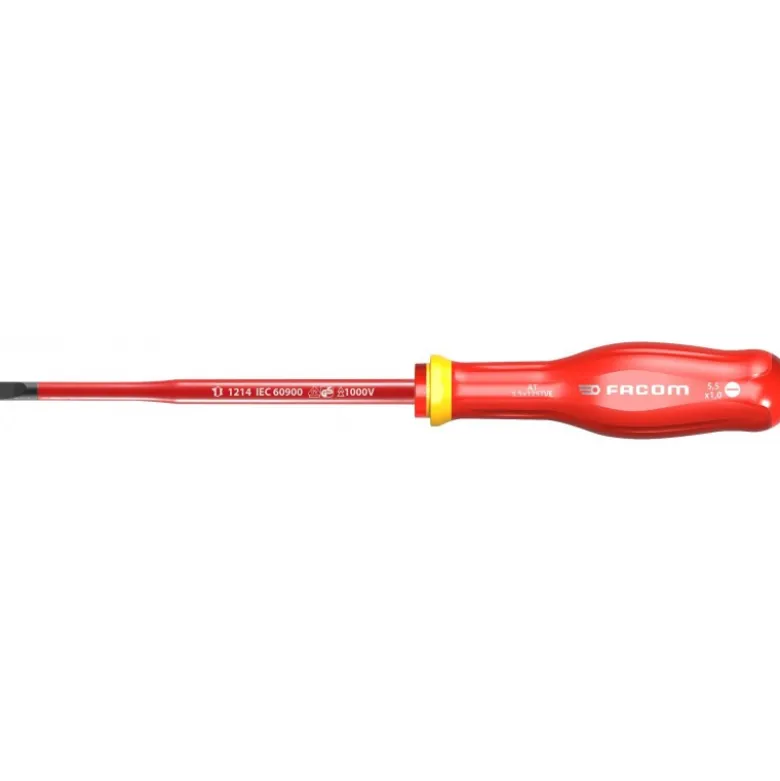 Tournevis Protwist plat 5x125 isolé 1000V-slim - FACOM FRANCE | AT5.5X125TVE