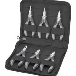Trousse composée d'un jeu de 6 pinces pour l'électronique - Bi-matière - ESD - KNIPEX | 002017