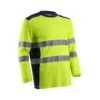 T-shirt manches longues - RIKKA - 55% CO/45% PES UPF 35+ 150g/m2 - Jaune HV/Marine - COVERGUARD | 5RIK160