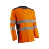 T-shirt manches longues - RIKKA - 55% CO/45% PES UPF 35+ 150g/m2 - Orange HV/Marine - COVERGUARD | 5RIK170