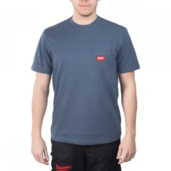 T-SHIRT TRAVAIL MANCHES-COURTES BLEU MILWAUKEE | 4932493013