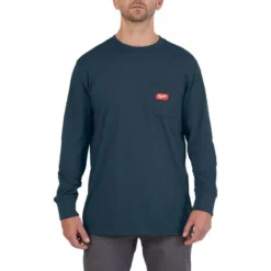 T-SHIRT TRAVAIL MANCHES-LONGUES BLEU MILWAUKEE | 4932493043