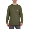 T-SHIRT TRAVAIL MANCHES-LONGUES VERT MILWAUKEE | 4932493048