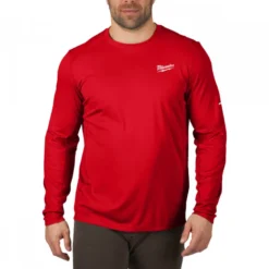 T-SHIRT WORKSKIN MANCHES-LONG ROUGE MILWAUKEE | 4932493083