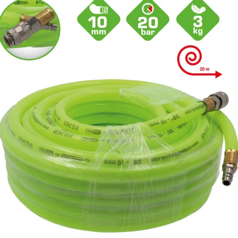 Tuyau pneumatique fluo COMPETITION, 20 m, Ø 10 mm - KSTools | 512.3420