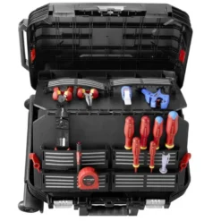 Valise de maintenance à roulettes + sélection électricien de 14 pcs - FACOM FRANCE | BV.R30CM2PB