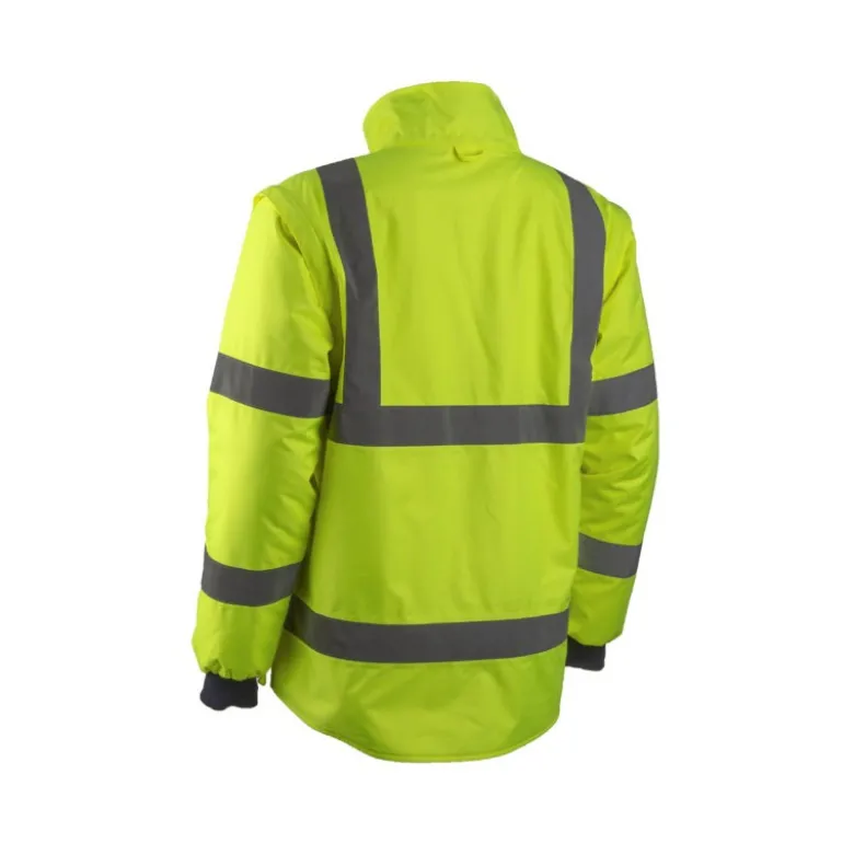 Veste 2/1 - KAZAN - 300D Oxford 100% PES enduit PU + Doublure polaire 280g/m2 - Jaune HV/Marine - COVERGUARD | 5KAJ160