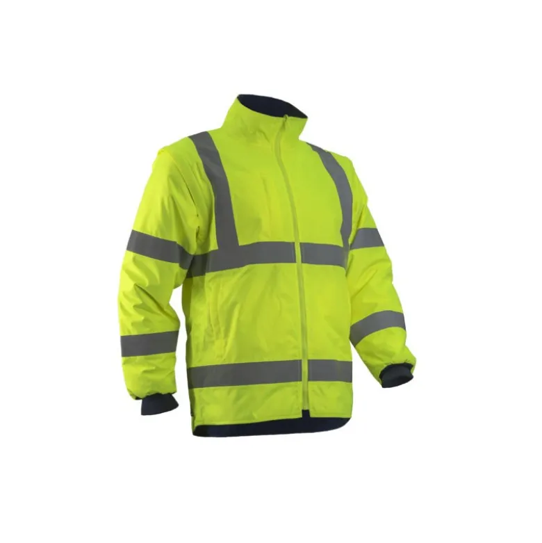 Veste 2/1 - KAZAN - 300D Oxford 100% PES enduit PU + Doublure polaire 280g/m2 - Jaune HV/Marine - COVERGUARD | 5KAJ160