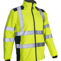 Veste softshell - KANPA - 100% PES stretch mécanique + TPU membrane + Polaire 295g/m2 - Jaune HV/Marine - COVERGUARD | 5KPA16