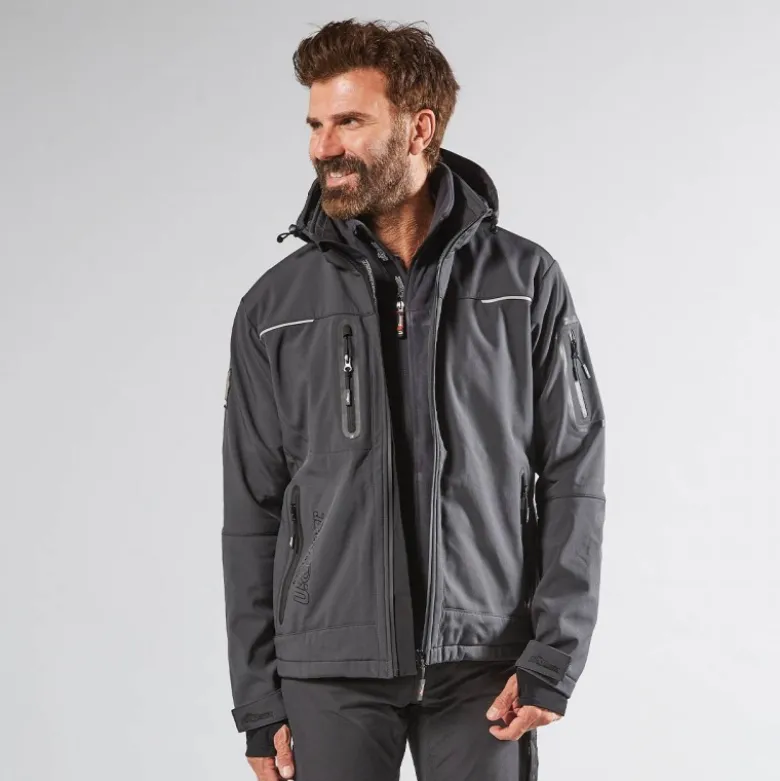 Veste Soft Shell Space Asphalt Grey U-Power | FU187AG