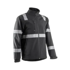 Veste Softshell - VIGILE - 100% PES + TPU membrane + Polaire 330g/m2 + Bandes - Noir - COVERGUARD | 5VIG010