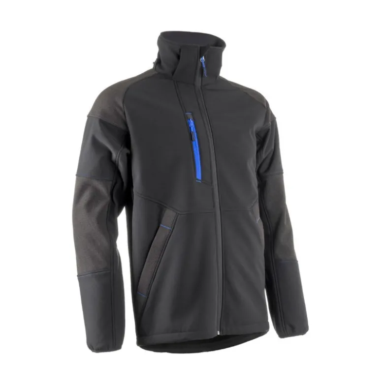 Veste Softshell - YUKI II - Ripstop 94% PES/6% EA + TPU membrane + Polaire - 350g/m2 - Noir/Bleu - COVERGUARD | 5YKY010