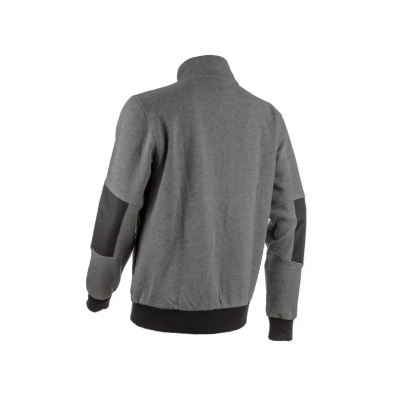 Veste thermique - MIKAN - Molleton 70% CO/30% PES 300g/m2 + Empiècements Ripstop - Gris chiné/Lime - COVERGUARD | 5MIK350
