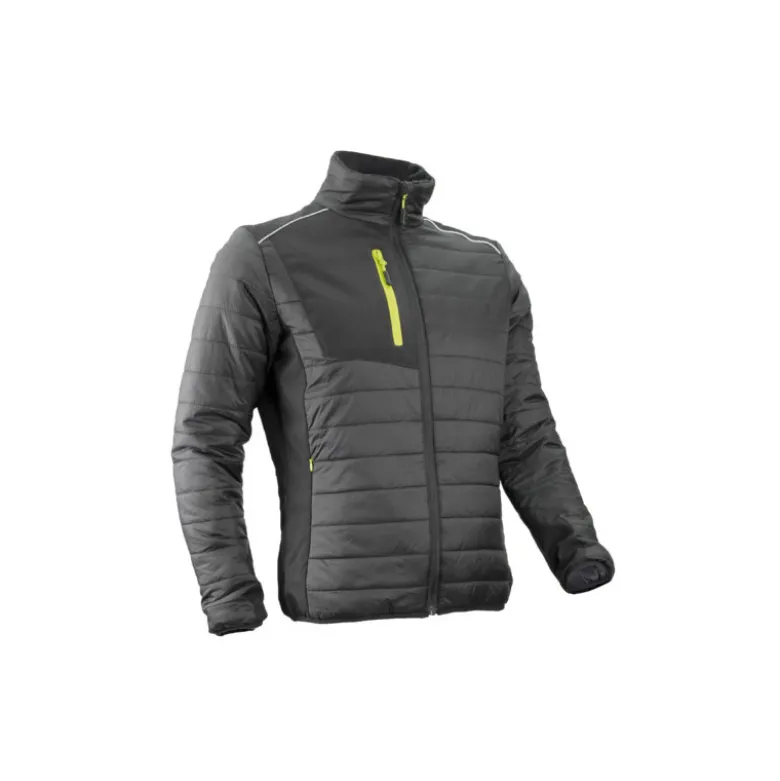 Veste thermique - SUMI - Ripstop 100% PA + Matelassage Sorona 100g/m2 + Softshell - Noir/Lime - COVERGUARD | 5SUM010