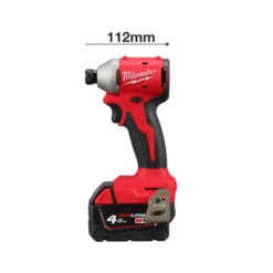 Visseuse à chocs Compacte Hex 1/4 BRUSHLESS, 18V, 4,0Ah, 190 Nm - Milwaukee | 4933492840